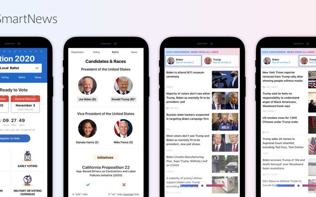 SmartNews’ U.S. app reveals new features for the elections, COVID-19 and local weather condition
