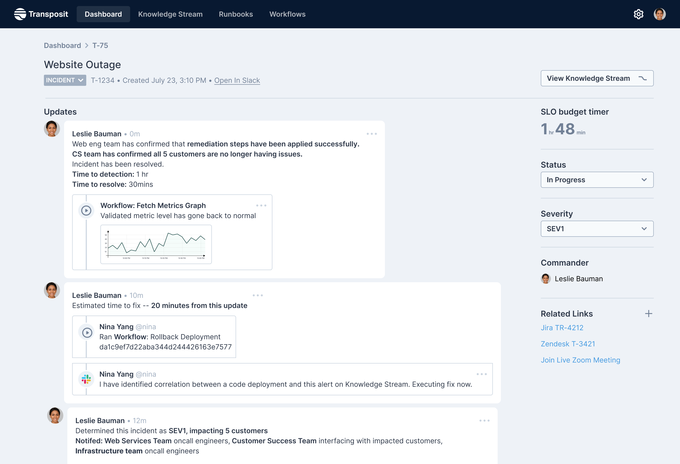 Transposit ratings $35M to build data-driven runbooks for faster disaster healing